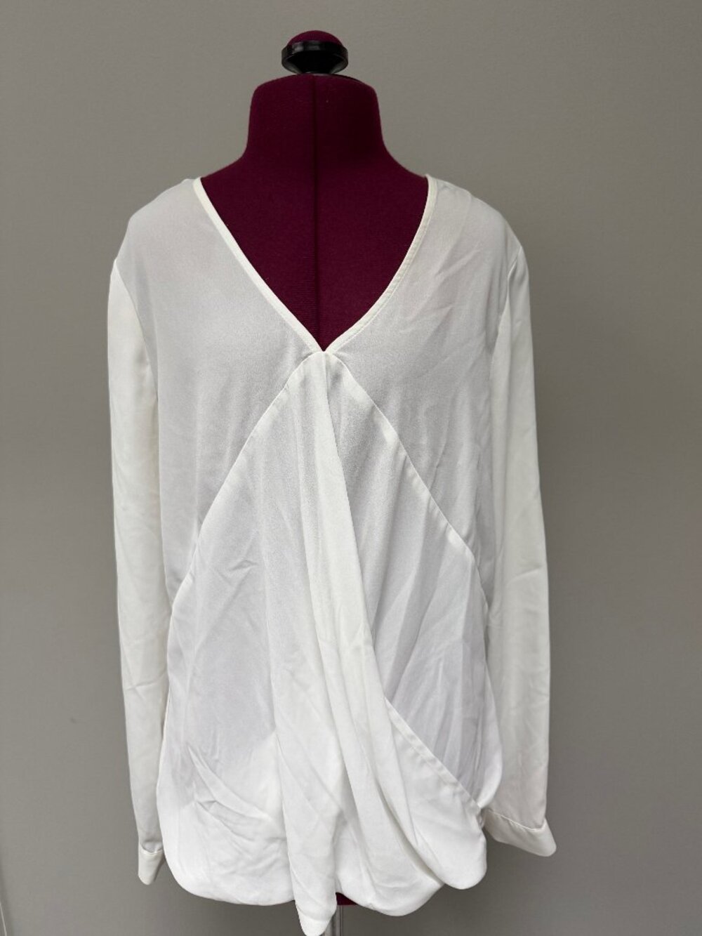 Ro&De White V-Neck Blouse - Size S